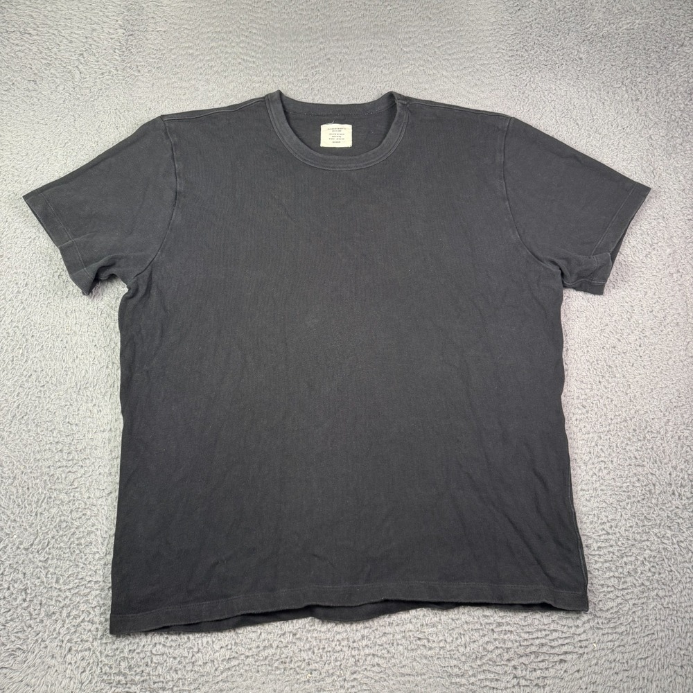 Buck Mason Field-Spec Cotton Heavy Tee Shirt Men 2XL Black Short Sleeve Crewneck